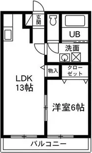 ニューハイツ藤【1階】の間取り