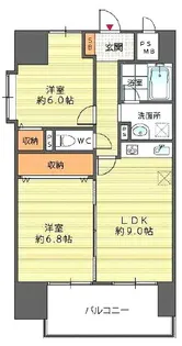 ラ・フォーレ久宝園【2階】の間取り