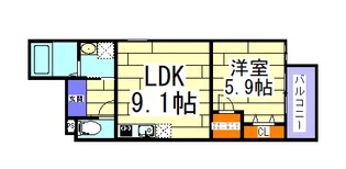 チェリーブロッサムV番館【1階】の間取り