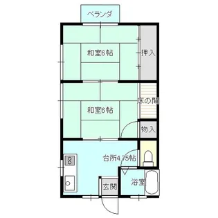 コーポ門【1階】の間取り