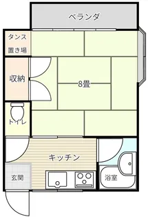 海江田ハイツ【2階】の間取り