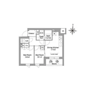 コンフォリア・リヴ南品川【3階】の間取り