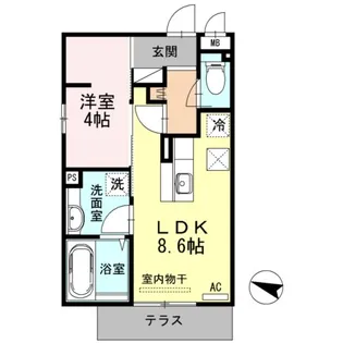 1LDKの間取り画像
