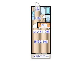 G・Sハイツ山の手【2階】の間取り