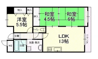 シャトーアルベール【4階】の間取り