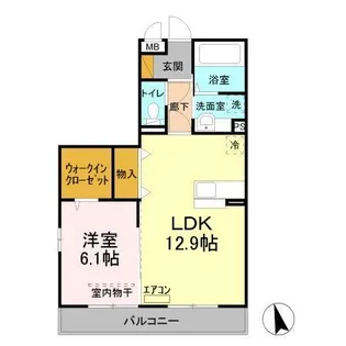 エバーグリーン【2階】の間取り