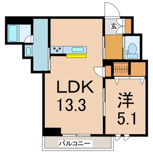リノフォート白虎【2階】の間取り