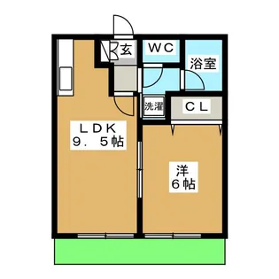 リディア港南【1階】の間取り