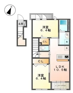 東京都八王子市下恩方町【アパート】の間取り