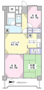 グリーンコーポ川越【4階】の間取り