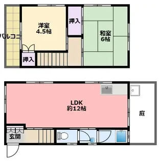 兵庫県西宮市笠屋町【一戸建】の間取り