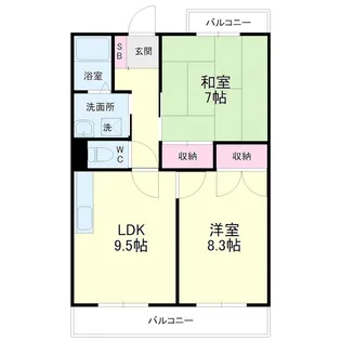 エミネンス加茂川【4階】の間取り