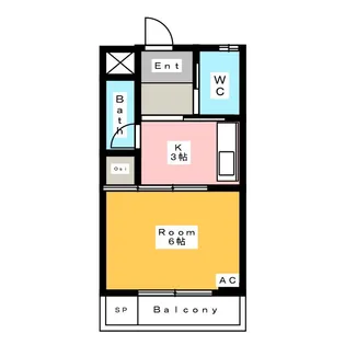 コーポ下池 B棟【2階】の間取り