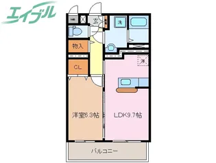 マエストロ斎宮【3階】の間取り