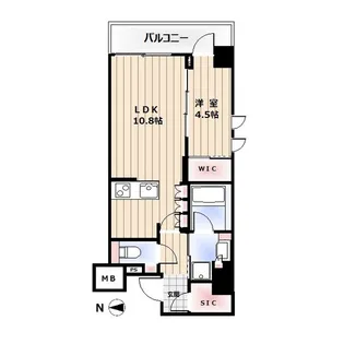 ウエリスアーバン中野坂上【3階】の間取り