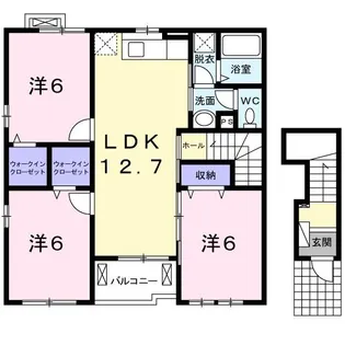 カーサ・プラシード【2階】の間取り
