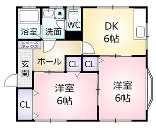 サンハイツ石井【1階】の間取り