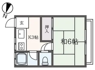 第二あぜりあ荘【1階】の間取り