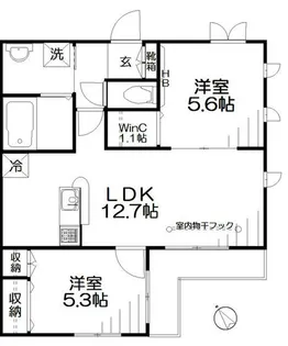 レジデンス・エマキ【1階】の間取り