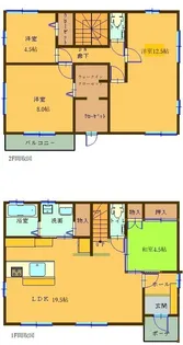 鹿児島県霧島市国分中央6【一戸建】の間取り