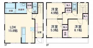 埼玉県川口市大字小谷場【一戸建】の間取り