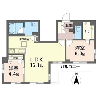 仮)シャーメゾン小仲台【1階】の間取り