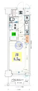 アドバンス京都エーデル【5階】の間取り