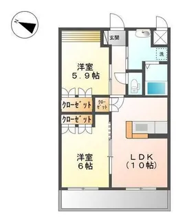 エスペランサ吉敷【1階】の間取り