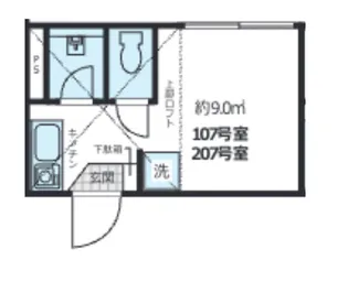 ガーデン平井【2階】の間取り