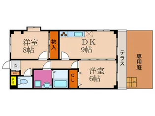 ウエストスクエアI【1階】の間取り