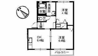 ラ・パルテール原尾島【1階】の間取り