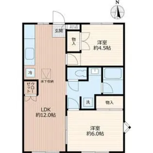 アムスプラザA【1階】の間取り