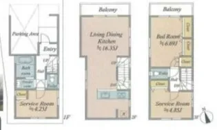 東京都新宿区戸山3【一戸建】の間取り