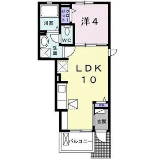 1LDKの間取り画像