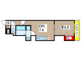 サザンクロス東千葉【3階】の間取り