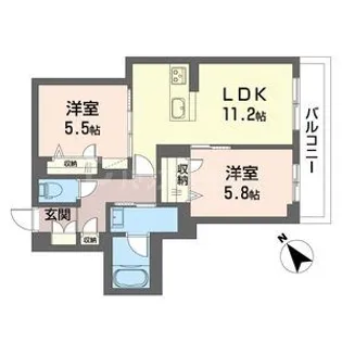 ラフォーレカメリア【2階】の間取り