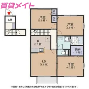 マルベリーハイツ A棟【2階】の間取り