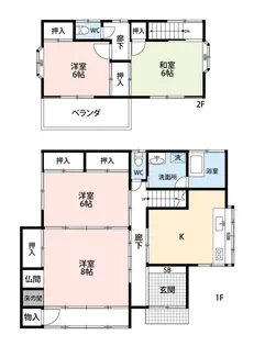 神奈川県横須賀市佐島1【一戸建】の間取り