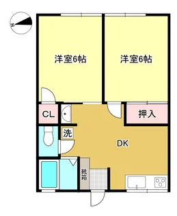 シティハイムYUDA-II【1階】の間取り