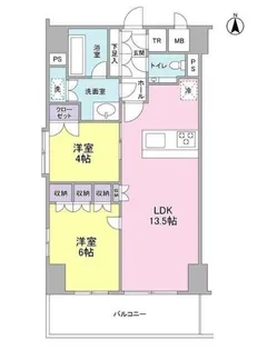 プロスペクト・グラーサ広尾【12階】の間取り