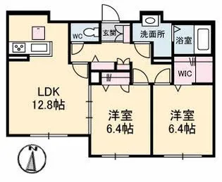 セントリビエ【1階】の間取り