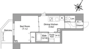コンフォリア・リヴ関内【2階】の間取り