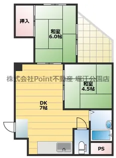 大阪府大阪市北区大淀南2【マンション】の間取り