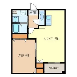 ピュアクレセント【2階】の間取り