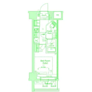 エストゥルース横浜蒔田【6階】の間取り