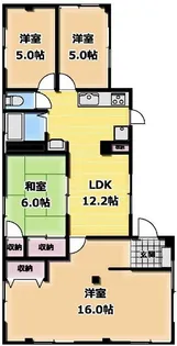 鯨岡マンション【1階】の間取り