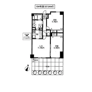 東京都江戸川区東葛西6【マンション】の間取り