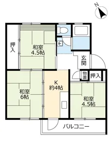 UR日の里【1階】の間取り