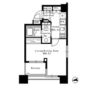 パークアクシス青山骨董通り【4階】の間取り