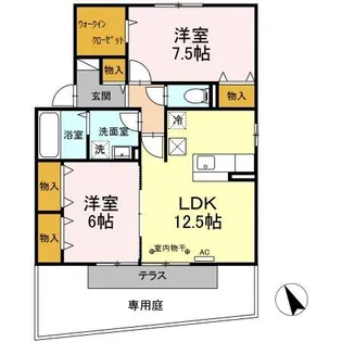 神奈川県藤沢市葛原【アパート】の間取り